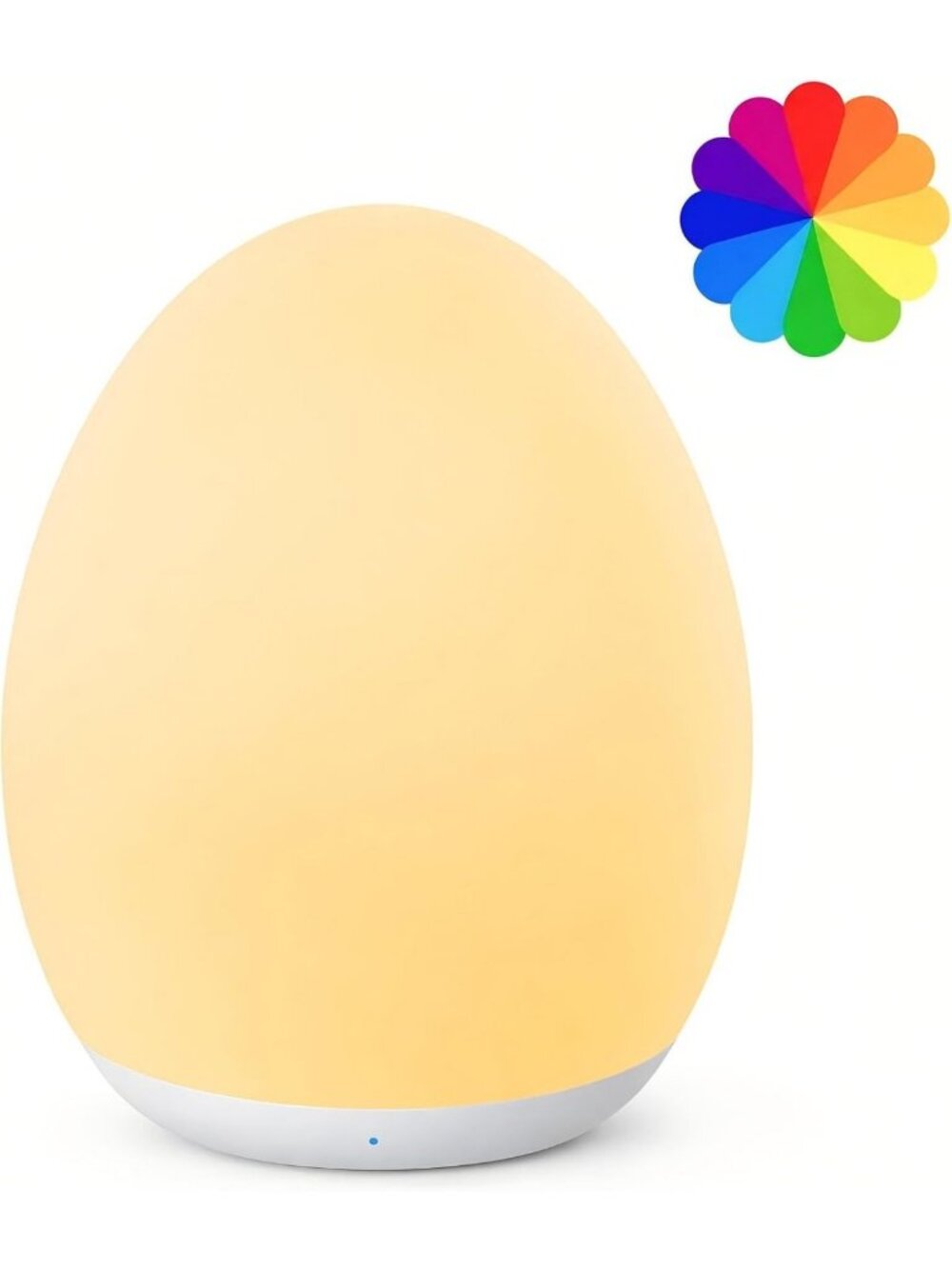 Colorful Dimmable Touch Control Night Light - 7 RGB Options for Kids' Rooms